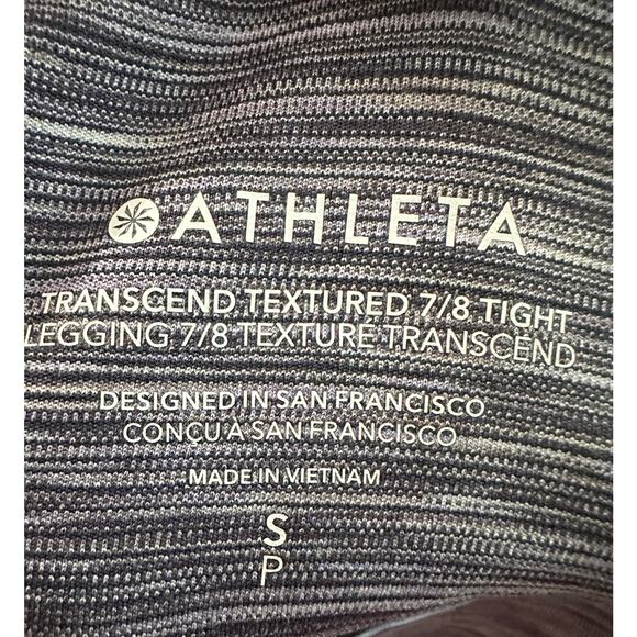 ATHLETA Transcend Textured 7/8 Leggings Nova Space Dye Violet Sporty Sz Small - Picture 4 of 4